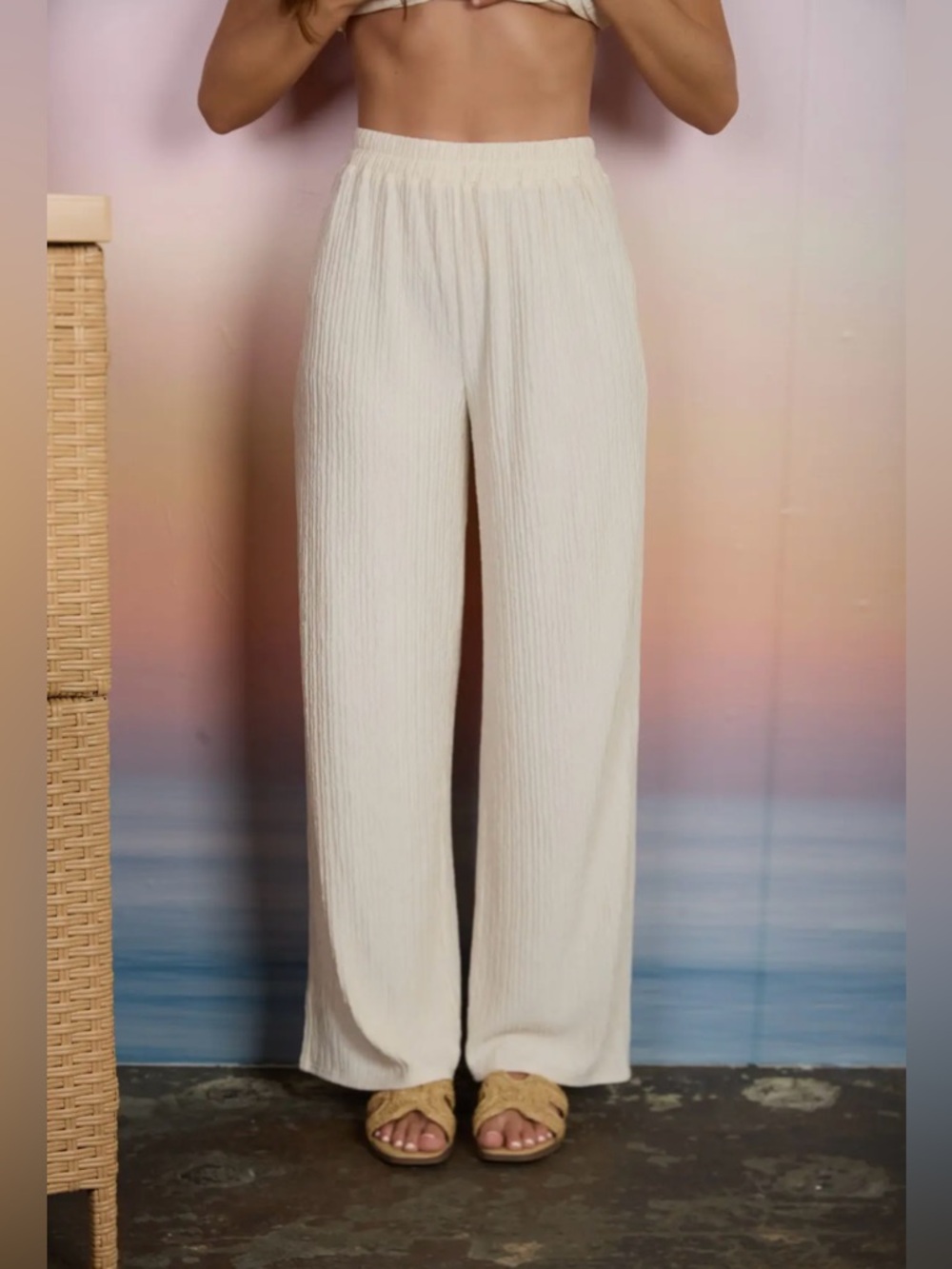 🆕🤍ALMOND FLOWY RUBY PANT